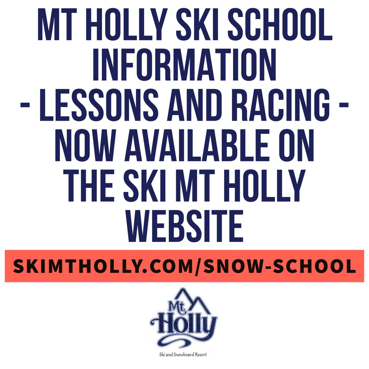 🏂 Mt Holly Ski School information (lessons and racing) is now available on the Ski Mt Holly website for the 2023-2024 season. ⛷️

▫️ skimtholly.com/snow-school/

#MtHollySkiSchool #SkiSchool #SkiMtHolly #SnowboardLessons #SkiLessons #SkiRacing