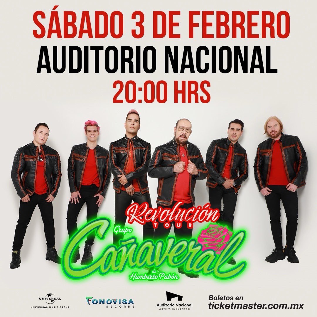 No olviden que Nelson estará junto a Grupo Cañaveral en el auditorio nacional brindándonos un show lleno de mucho baile! 💃🏻 

🗓️: 3 de Febrero de 2024

🕗:  8:00 p.m

Adquiere tus boletos y ve a disfrutar!

🔗: ticketmaster.com.mx/grupo-canavera…