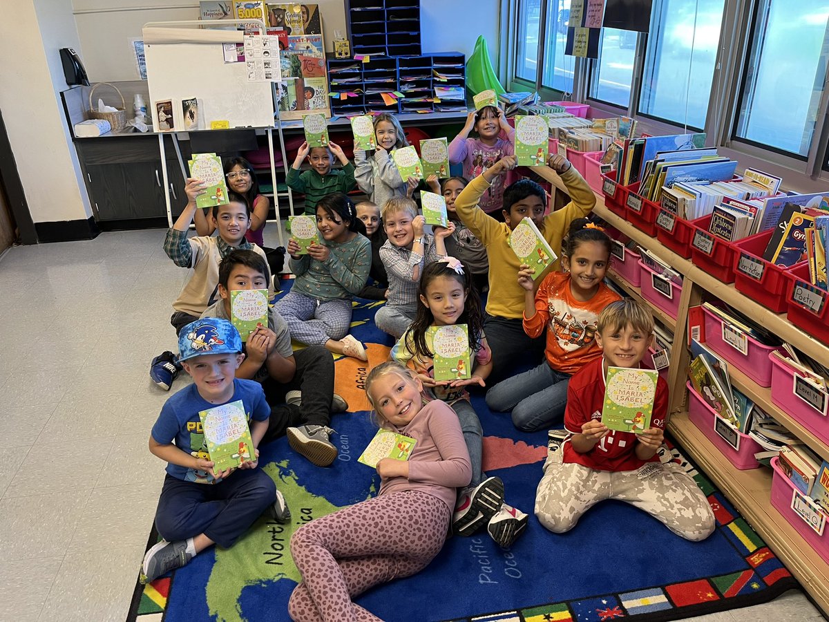 Students were so excited to begin our new book study. Today we read the first chapter of, “My Name is Maria Isabel.” 📚📓