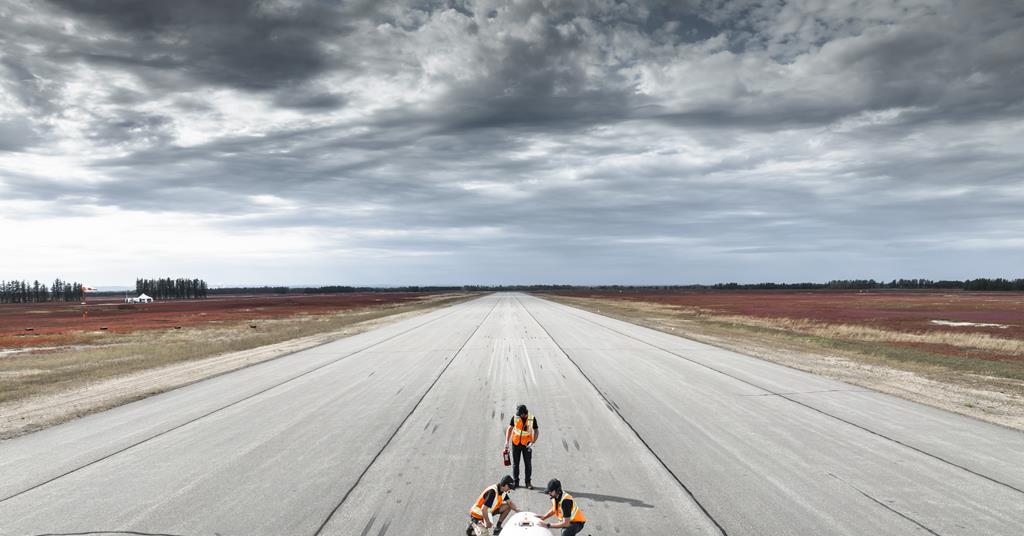 FlightGlobal's tweet photo. Bombardier scales up ambitions with larger EcoJet demonstrator: Bombardier has begun accelerating tests of its latest EcoJet blended-wing-body technology demonstrator as it looks to prove the fuel-saving benefits of the radical new configuration and better understand its flig ... https://t.co/MItgpdrN63