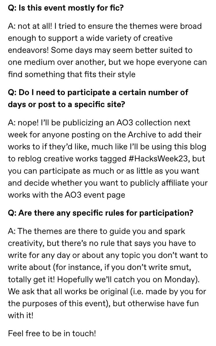 With less than 2 weeks to the start of Hacks Week 2023(!!), here’s a little FAQ I posted over on Tumblr yesterday