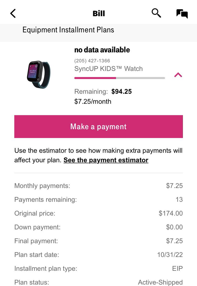 Please help me understand why I’m still being charged for a kids watch that didn’t work and I sent back to @TMobile several months ago @TMobileHelp