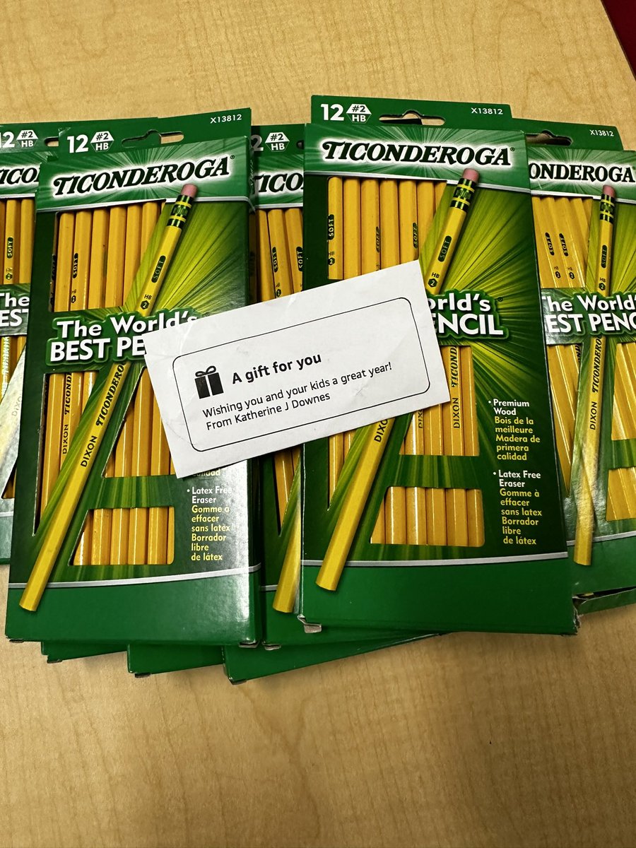 Thank you Katherine J. Downes so gifting my classroom pencils and ink for my printer. My students and I appreciate your support. #clearthelist