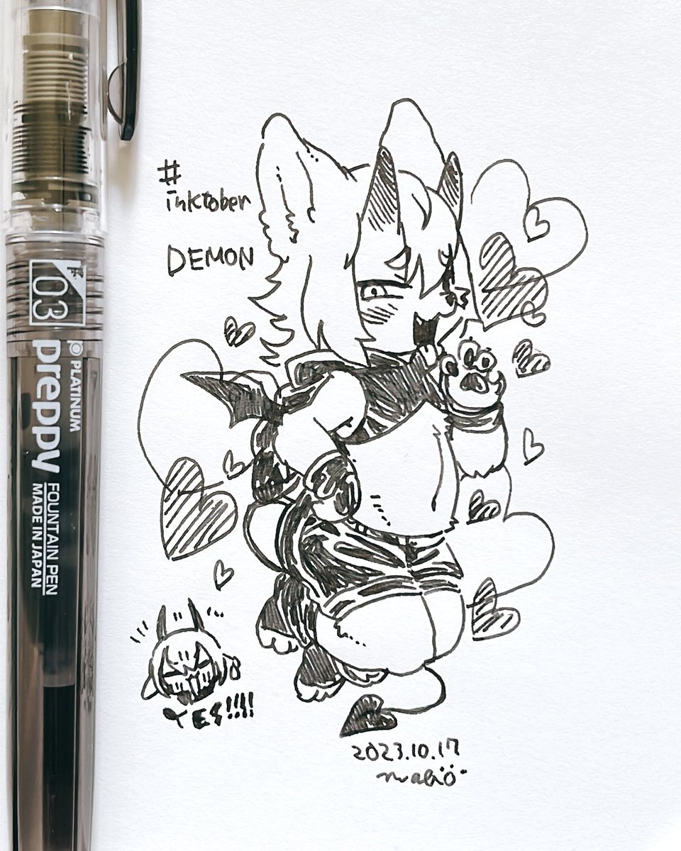 😈 #inktober #inktober2023 #インクトーバー
