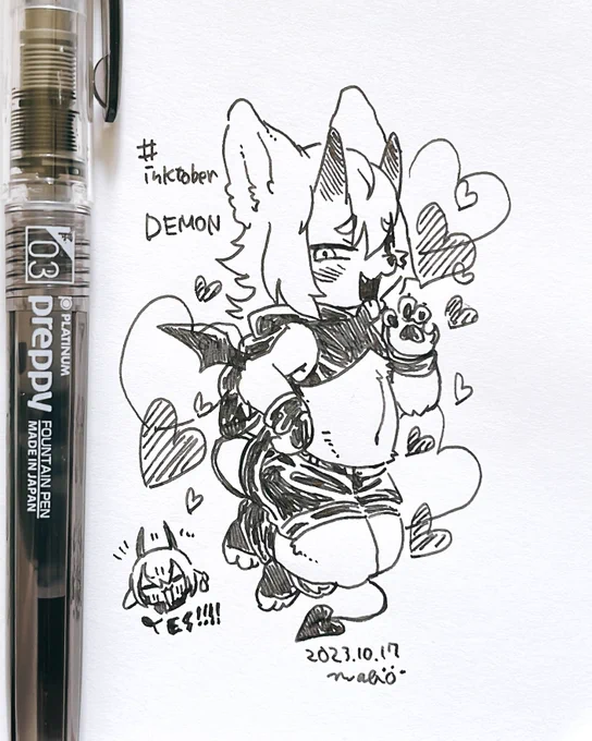 😈 #inktober #inktober2023 #インクトーバー