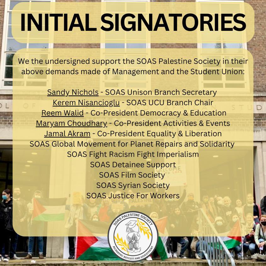 SOAS Palestine Society tweet media