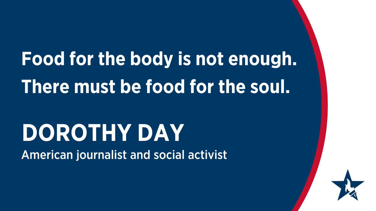EducationUSAMty's tweet photo. “Food for the body is not enough.  There must be food for the soul.” – Dorothy Day, American journalist and social activist

Happy National Food Day!  Are you nourishing your body and soul?  #MondayMotivation https://t.co/UofirN57An