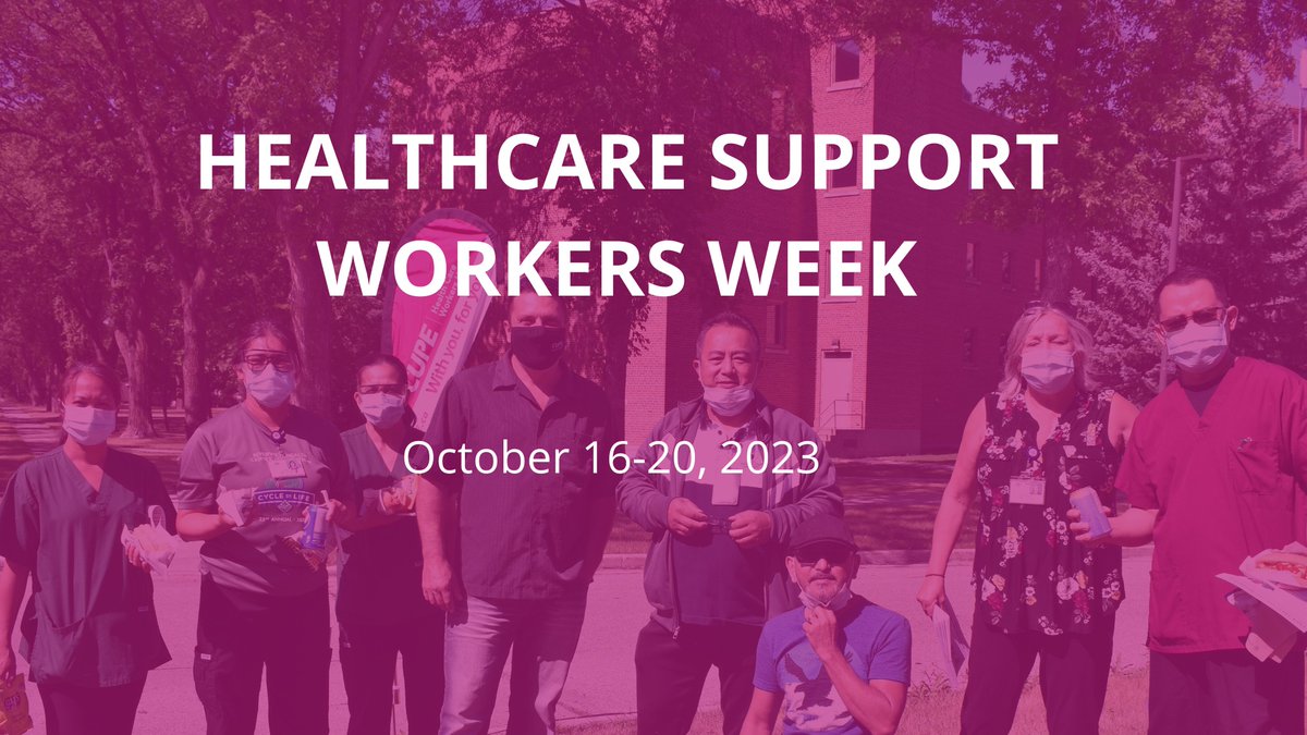 cupe500's tweet image. The Government of Manitoba has proclaimed October 16 – 20 as Health Care Support Workers’ Week. We want to thank our health care members for all you do each and every day to help meet the needs of Manitobans and their families. Read more: cupe.mb.ca/2023/10/16/hea…