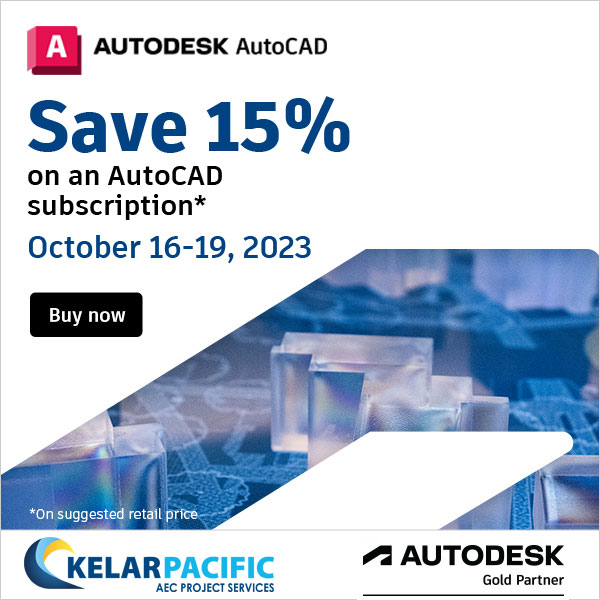 Four days only - Save 15% on AutoCAD subscriptions October 16-19, 2023. Work anywhere with AutoCAD Web and more.  bit.ly/AutoCAD-Save15