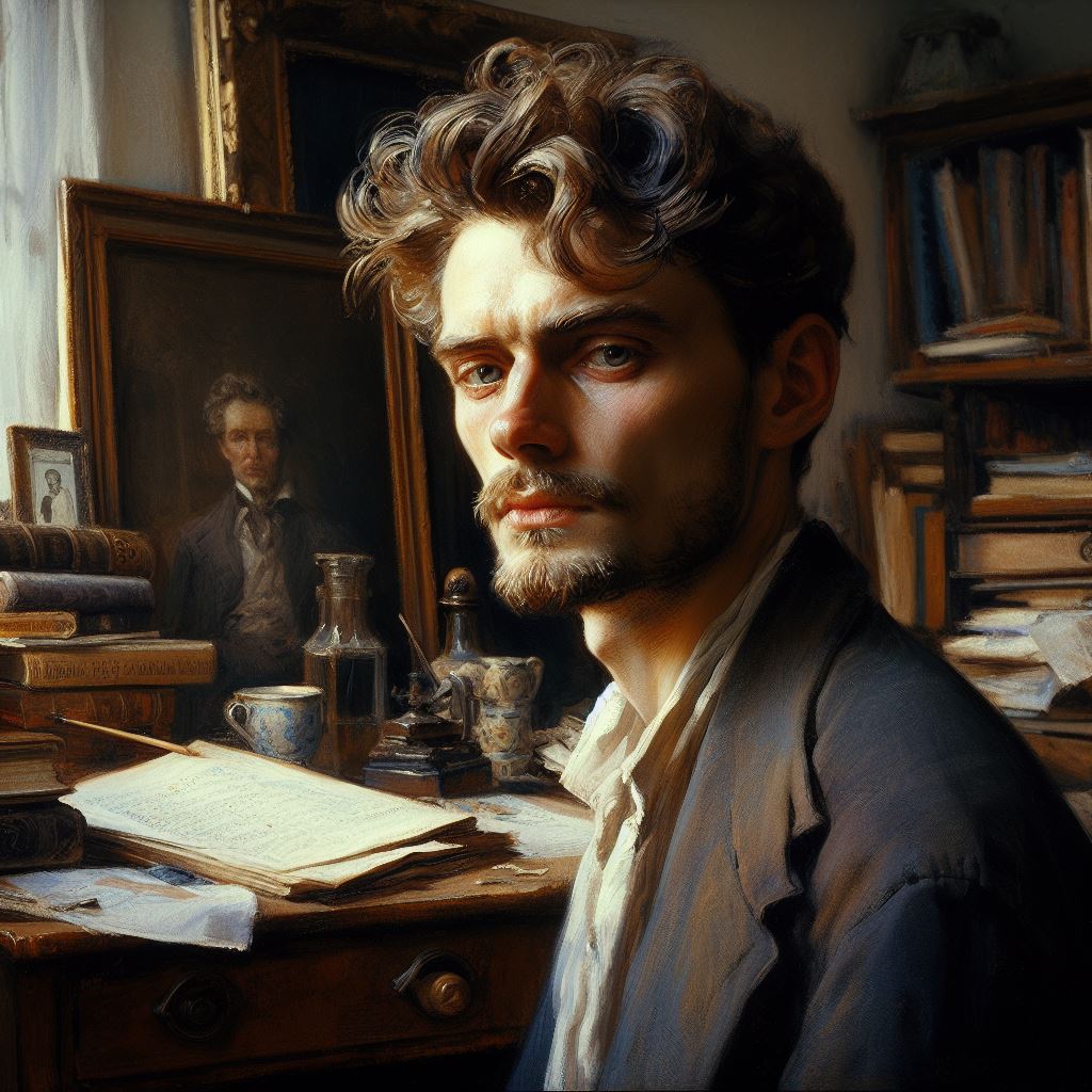 Incredible psychological realism of DALL-E 3. I asked it to capture the mood of Franz Liszt's Liebestraum No. 3 in a deeply intimate portrait, and it exceeded expectations.