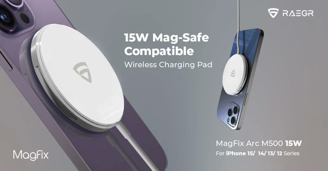Raegr MagFix Arc M500, a 15W MagSafe compatible charger for iPhones launched in India.

The Raegr MagFix Arc M500 is priced at Rs 1,099 (~$13) in India.

Available on Raegr.com and Amazon India.