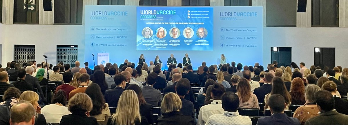 vaccinenation's tweet image. World Vaccine Congress Europe 2023 is underway!

🎤 Isobel Oliver, @UKHSA
🎤 Jacqueline Miller, @Moderna_tx
🎤 Sarah Gilbert, @uniofoxford 
🎤 Jakob Cramer, @CEPIvaccines
🎤 Bassam Hallis, UKHSA

#WVCEU #Vaccines #WVC2023