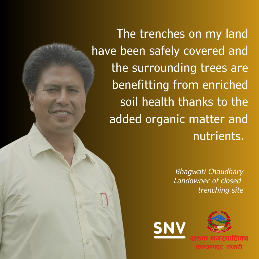 In Khadak, we've found a strong connection between #soilhealth &amp; safely managed, treated faecal sludge.

Landowners are now eager to lend their land to keep sludge away from cities.

📽️on.snv.org/45k7RNz

#UrbanResilience #SNVImpactThatMatters #UrbanOctober