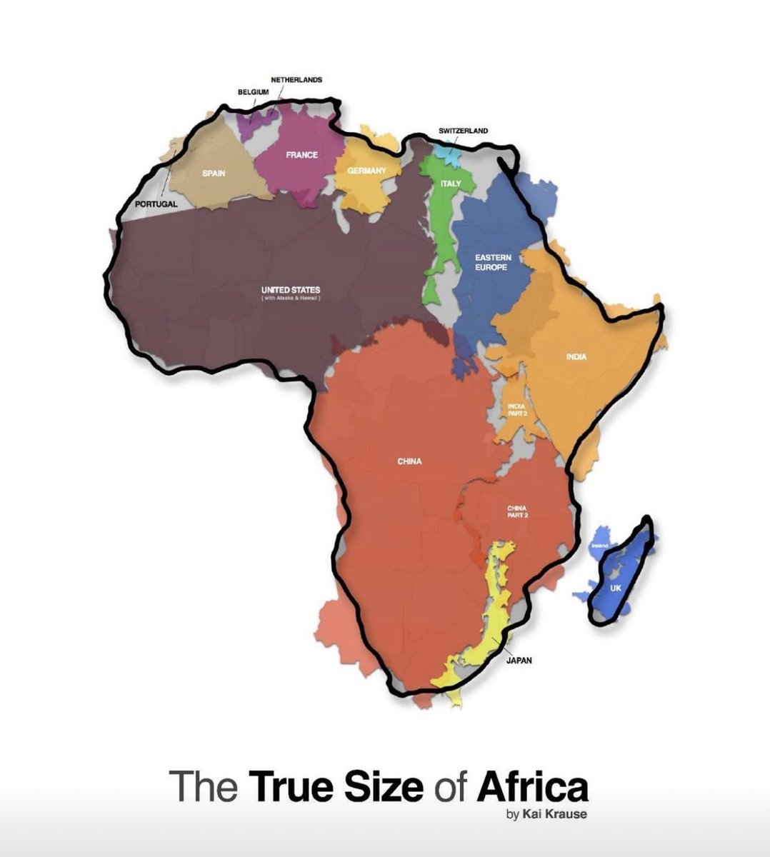 The size of Africa is simply massive!
