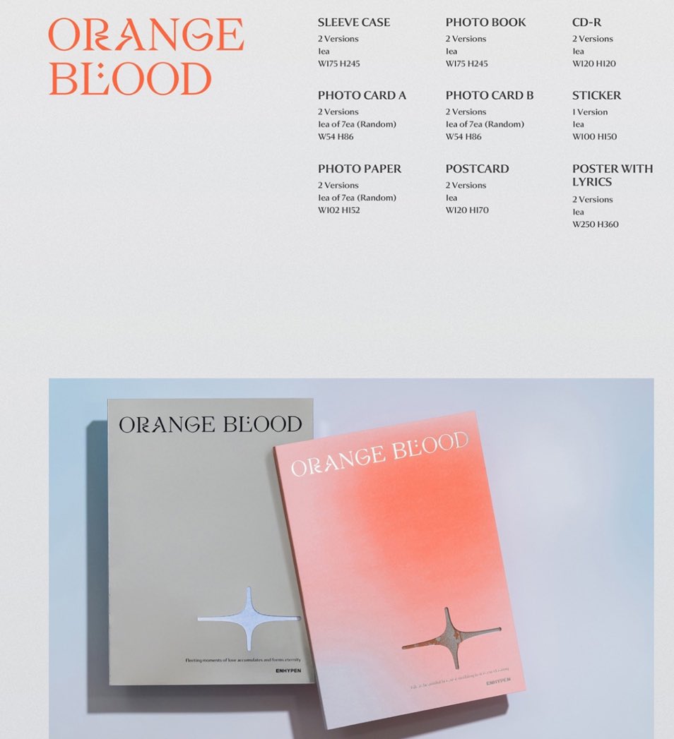 < FIRST 5 BUYERS PROMO > WTS SG SINGAPORE GO 🇸🇬 ORANGE BLOOD ENHYPEN ALBUM
✅ ALL OTP
✅ Excludes local shipping only

🟧 $38 For SEALED KSANA + KALPA
🟧 $32 For KSANA + KALPA INSERTS ONLY

DM IF INTERESTED!