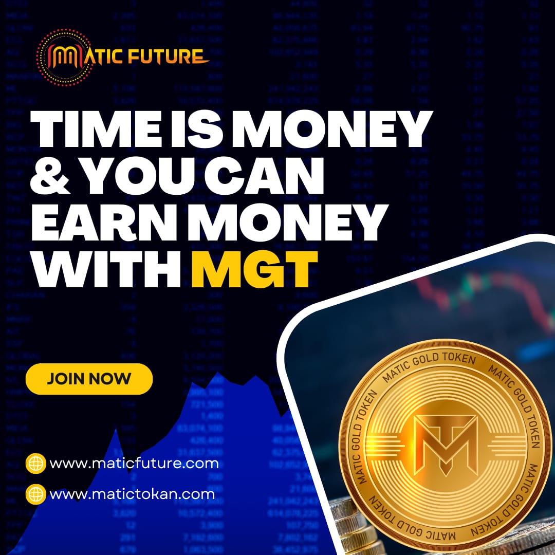 Maticfutures's tweet photo. Time is Money &amp; You Can Earn Money Witj MGT .
#maticfuture #bitcoin    #staking #HODL https://t.co/7ZeT5T3XTX