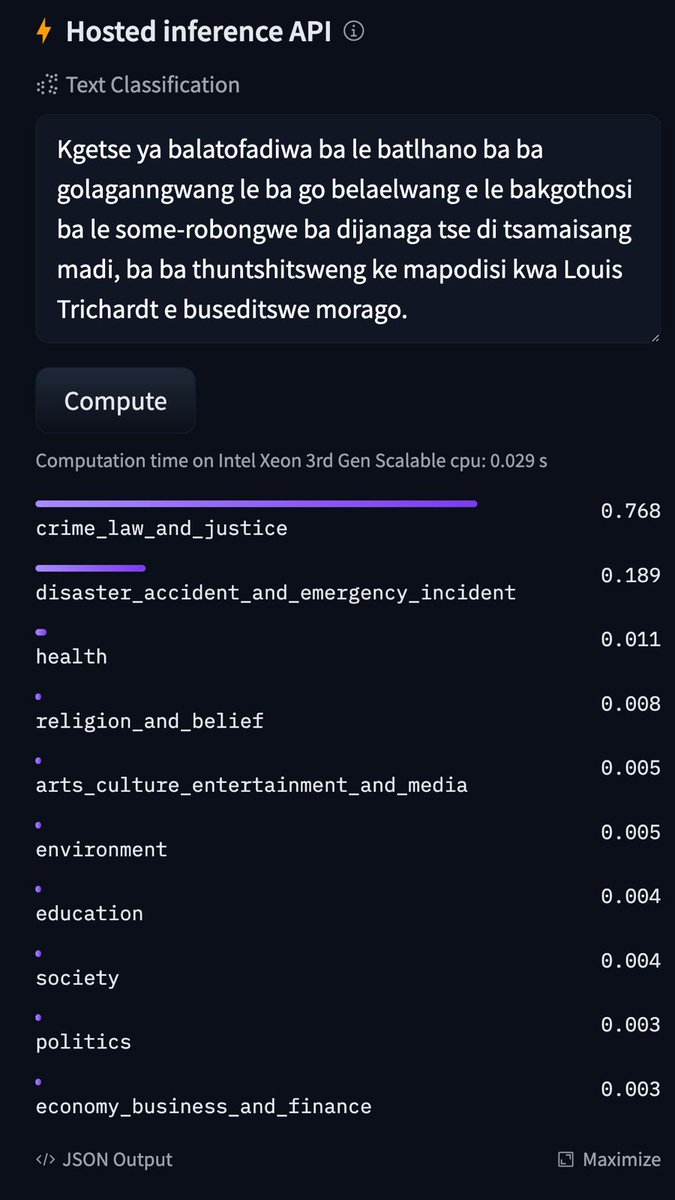 We're thrilled to unveil PuoBERTa, a tailor-made masked language model for Setswana. Our journey involved collecting, curating, and preparing a diverse set of monolingual texts to breathe life into a model that's not just technically adept but culturally attuned.