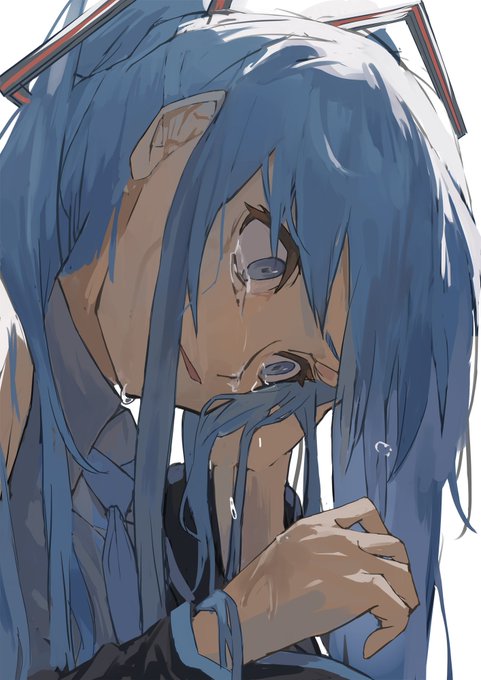 「blue hair wet」 illustration images(Latest)