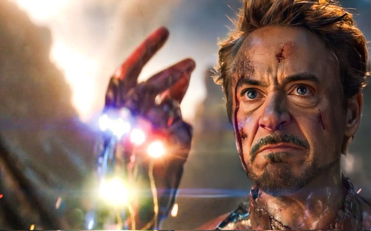 Finalmente llegó el día: 17 de octubre de 2023, Tony Stark derrota a Thanos chasqueando los dedos y muere dando su vida para salvar a la humanidad. Sale maratón de Avengers en su honor.