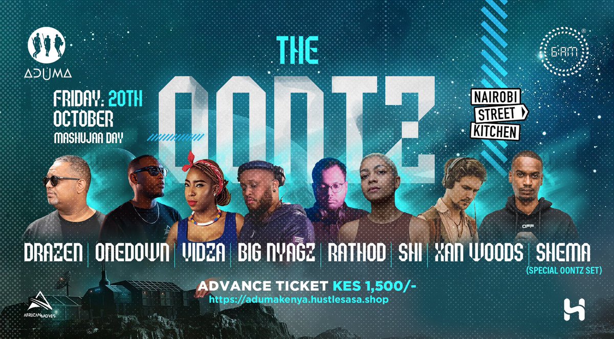 AdumaPresents's tweet image. This Friday(Mashujaa day)  we #oontz 📍at @Nrbstrt_Kitchen with @bignyagz @ShemaTheDJ @OneDownLIVE @DjVidza @djdrazen and more 
Get your tickets now at adumakenya.hustlesasa.shop/?product=34328

See you on the dancefloor #nairobi #weekendplan #mashujaaday #rave #edm #housemusic