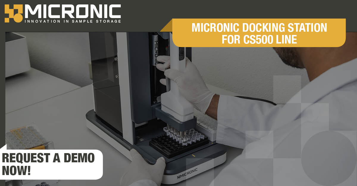 The #Micronic Docking Station for CS500 #Recapper Line is a useful add-on for our CS500 Screw Cap Recapper Line. It offers the consistency of an #automatedrecappingsystem at a much lower price. Request a quote and benefit from an attractive combi-deal: ow.ly/vGPV50PVXOe