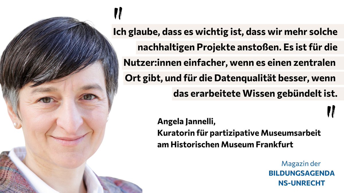 Stiftung Erinnerung, Verantwortung und Zukunft (@evzfoundation) on Twitter photo Wir führten ein Gespräch mit Angela Jannelli und Franziska Mucha vom <a href="/histmus/">Historisches Museum Frankfurt</a> über die Erinnerungsplattform „Frankfurt und der Nationalsozialismus“. Das Verbundprojekt mit dem @jmfrankfurt und dem Institut für Stadtgeschichte Frankfurt entwickelte eine Website und eine App. Wir führten ein Gespräch mit Angela Jannelli und Franziska Mucha vom <a href="/histmus/">Historisches Museum Frankfurt</a> über die Erinnerungsplattform „Frankfurt und der Nationalsozialismus“. Das Verbundprojekt mit dem @jmfrankfurt und dem Institut für Stadtgeschichte Frankfurt entwickelte eine Website und eine App.