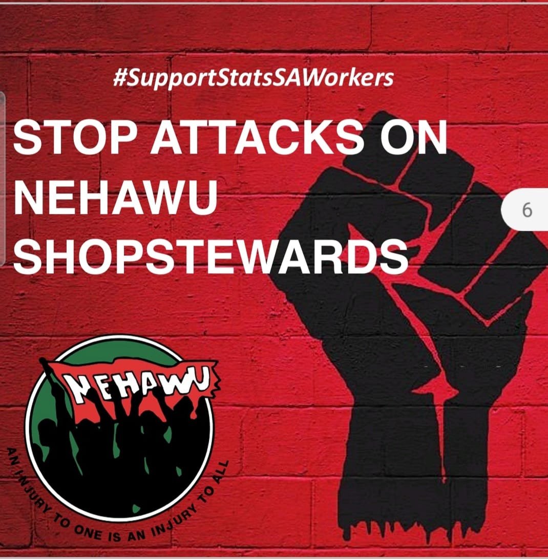 _cosatu's tweet photo. #NEHAWU embarks on a massive protest march today at #STATSA @eNCA
#NEHAWU Branches are urged to join the march in solidarity with STATS SA progressive workers. https://t.co/vQFLnAkKzJ
