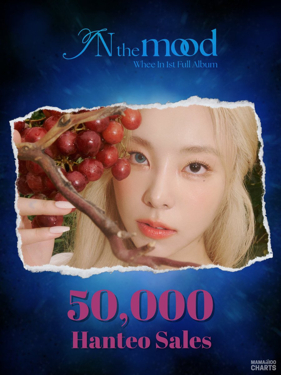 MamamooCharts's tweet photo. #WHEEIN's 1st Full Album 'In The Mood' has surpassed 50,000 copies sold on Hanteo! 🔥

#WHEEIN_InTheMood
#휘인 @THEL1VE_LABEL https://t.co/N1mqHCEi6L