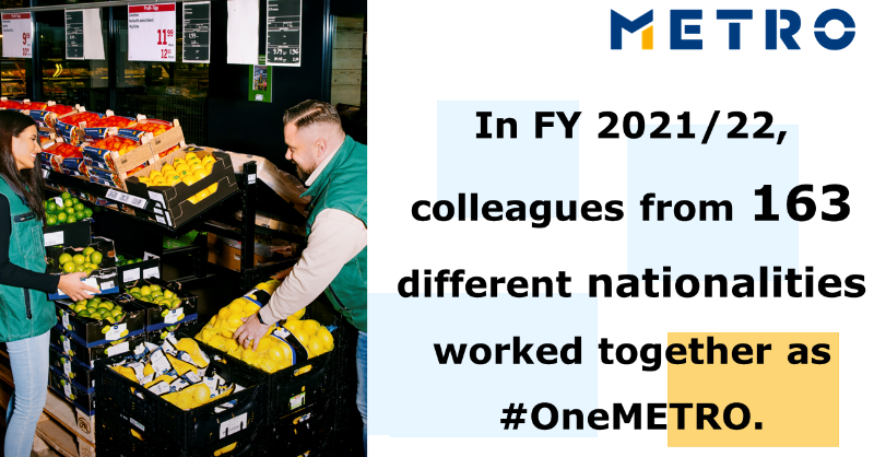 METRO_News's tweet photo. We value the individuality that comes from different backgrounds, perspectives and cultures. In order to fully utilise talents and potentials, METRO fosters a diverse and inclusive environment in which #employees feel comfortable and free to develop. More here 👇#METROfact #ESG