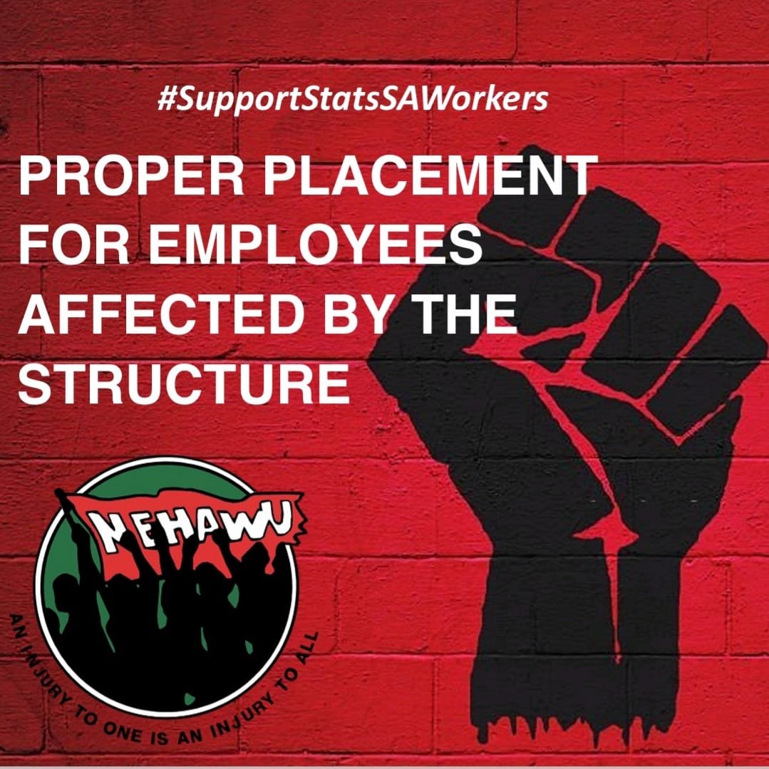 _cosatu's tweet photo. #NEHAWU embarks on a massive protest march today at #STATSA
@Newzroom405
#NEHAWU Branches are urged to join the march in solidarity with STATS SA progressive workers. https://t.co/BJFIfwj4cK