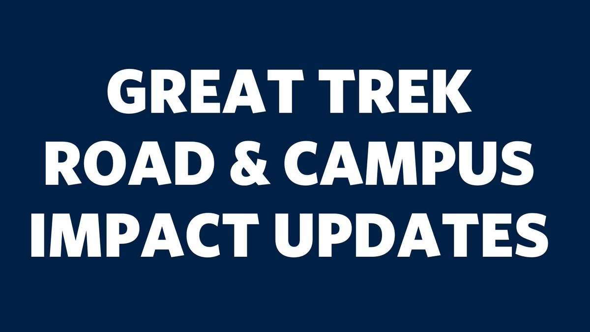 Follow this Twitter thread for timely updates on road closures and other impacts on UBC Campus during today's Great Trek Event. We'll be sharing important information throughout the day.   Use #GreatTrekImpacts to stay in the loop. 
#GreatTrek2023 #RoadClosures