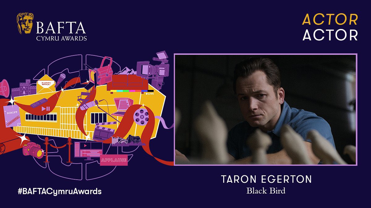 Taron has won a BAFTA Cymru Award for Best Actor for his performance in Black Bird! #BAFTACymruAwards