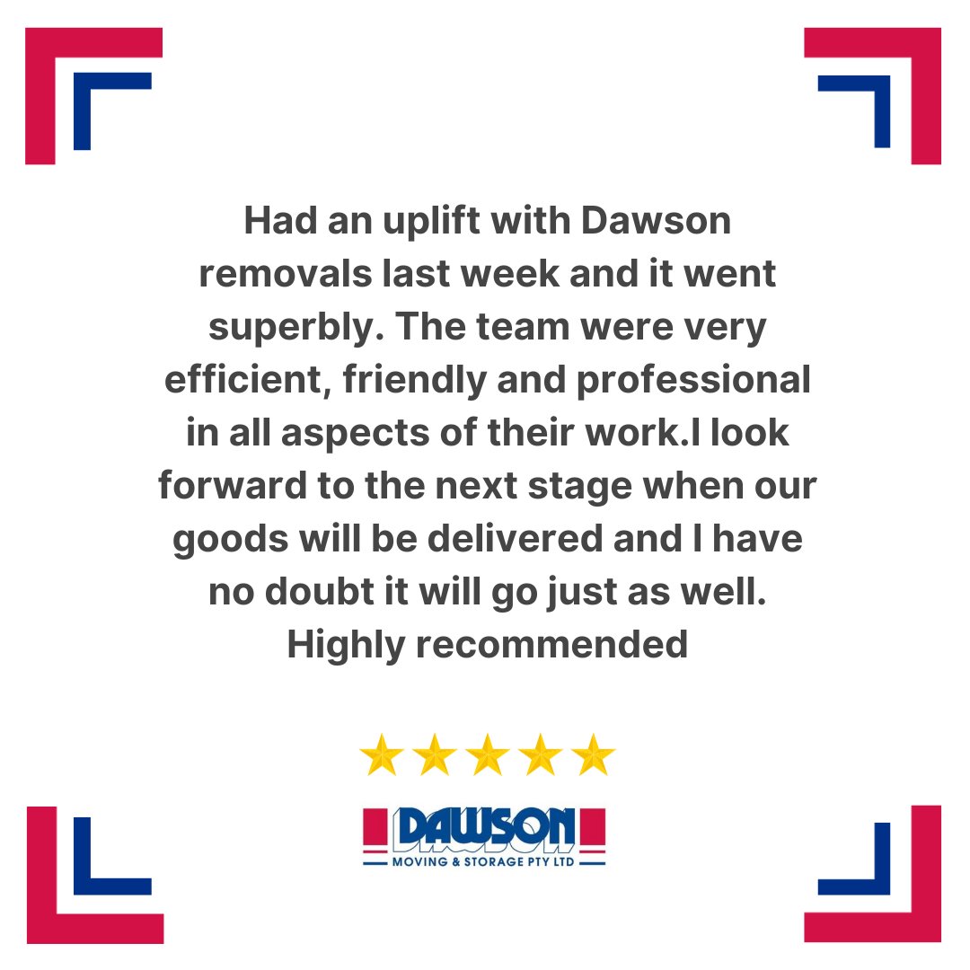 What a glowing review to receive! Thank you so much for these kind words!💙 ❤️️
.
For all of your furniture moves and storage requirements, you know who to call! 💪
.
📱 @dawsonmovingandstorage
📞 03 9763 0222
.
#Dawson #DawsonMovingandStorage #FurnitureMovers #LocalMovers ...