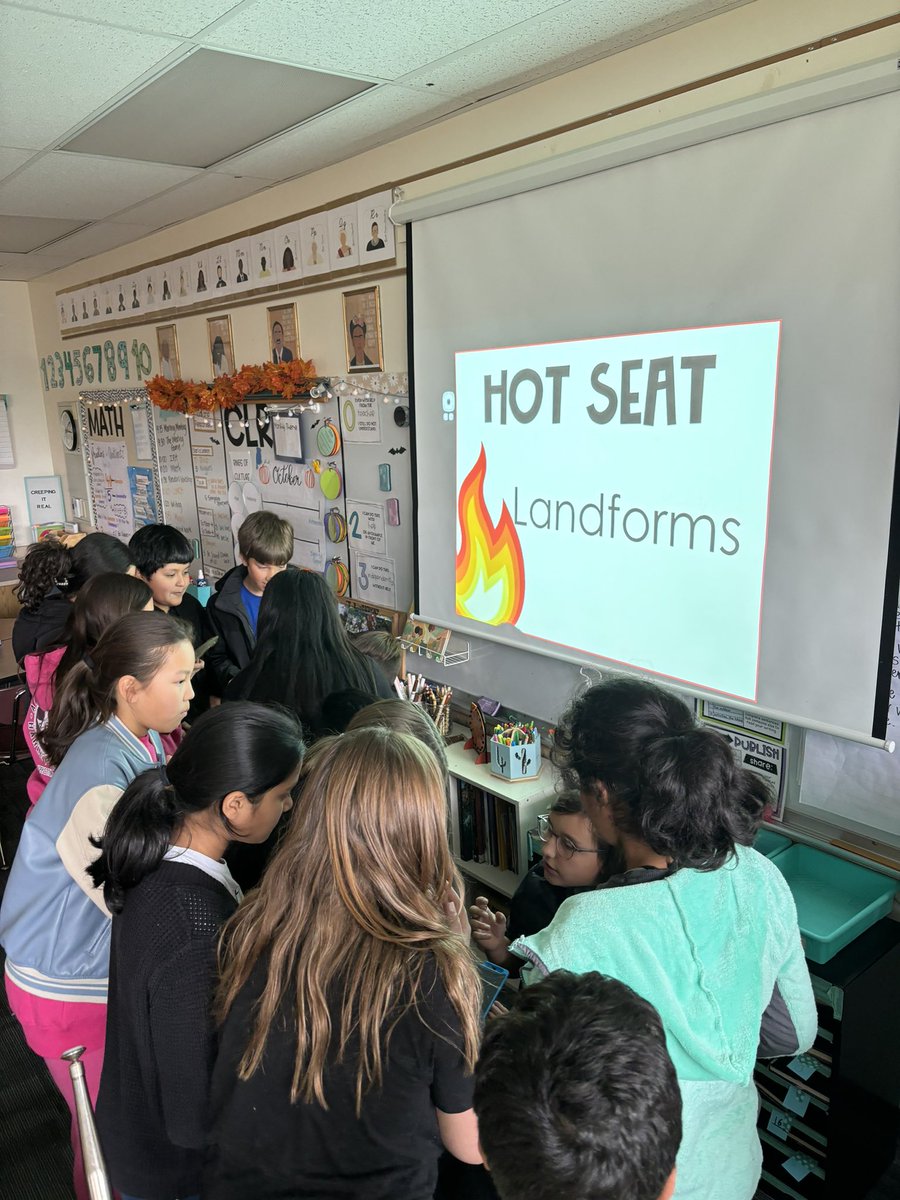 MelissaMoCossey's tweet photo. Today we played hot seat in social studies! Each team had a team member in a chair. They had the vocabulary word up on the board and had to explain in words what the word is without using it. These kids blew me away! They were patient, kind, and used amazing vocab! #d15schools https://t.co/nkWeWQubTR