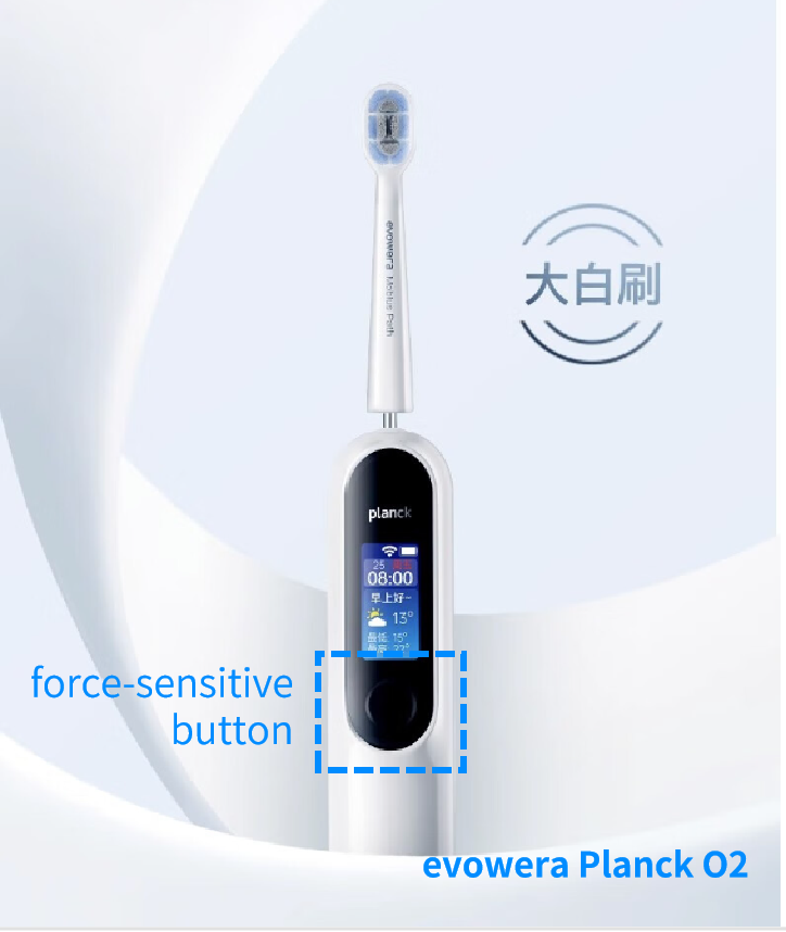 NewDegreeTech's tweet photo. 🦷Electric toothbrush is frequently exposed to water, so waterproof button designs are important.  
👩‍🔧NDT force-sensitive button solution, replace traditional mechanical buttons with solid-state buttons, achieves completely waterproof.  
👉 Representative customers: evowera, EIZI https://t.co/FapuNWEufF