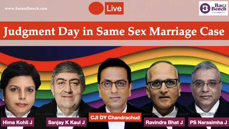 Constitution Bench headed by CJI DY Chandrachud to deliver its judgment in the Same Sex Marriage case [Live Updates from Supreme Court]

#SupremeCourt #MarriageEquality #CJIDYChandrachud #SupremeCourtofIndia