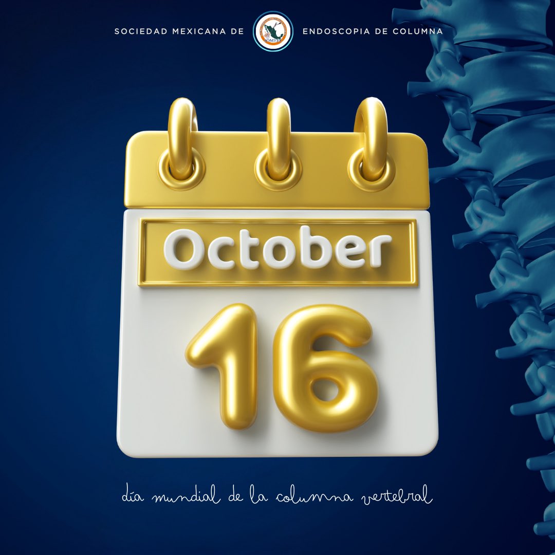 _SOMEEC's tweet photo. 🌟 Hoy celebramos el Día Mundial de la Columna Vertebral, un recordatorio de la importancia de cuidar este pilar fundamental de nuestro cuerpo. La misión de los miembros de SOMEEC, es mejorar la calidad de vida de las personas a través del cuidado de la columna vertebral
#someec https://t.co/AkN26ItsZL