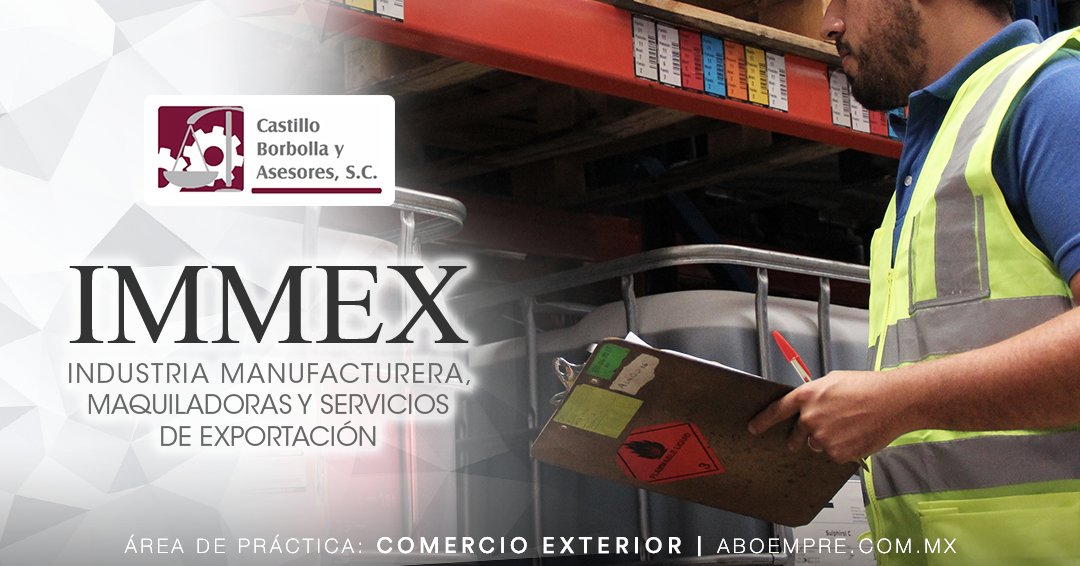 CastilloByA_'s tweet photo. En #CBYA contamos con larga experiencia en trámites de inscripción en Programa de Industria #Maquiladora, #Manufacturera y de Servicios de #Exportación (#IMMEX).

https://t.co/wGtnAkghJ3 https://t.co/FwPCkRmprt