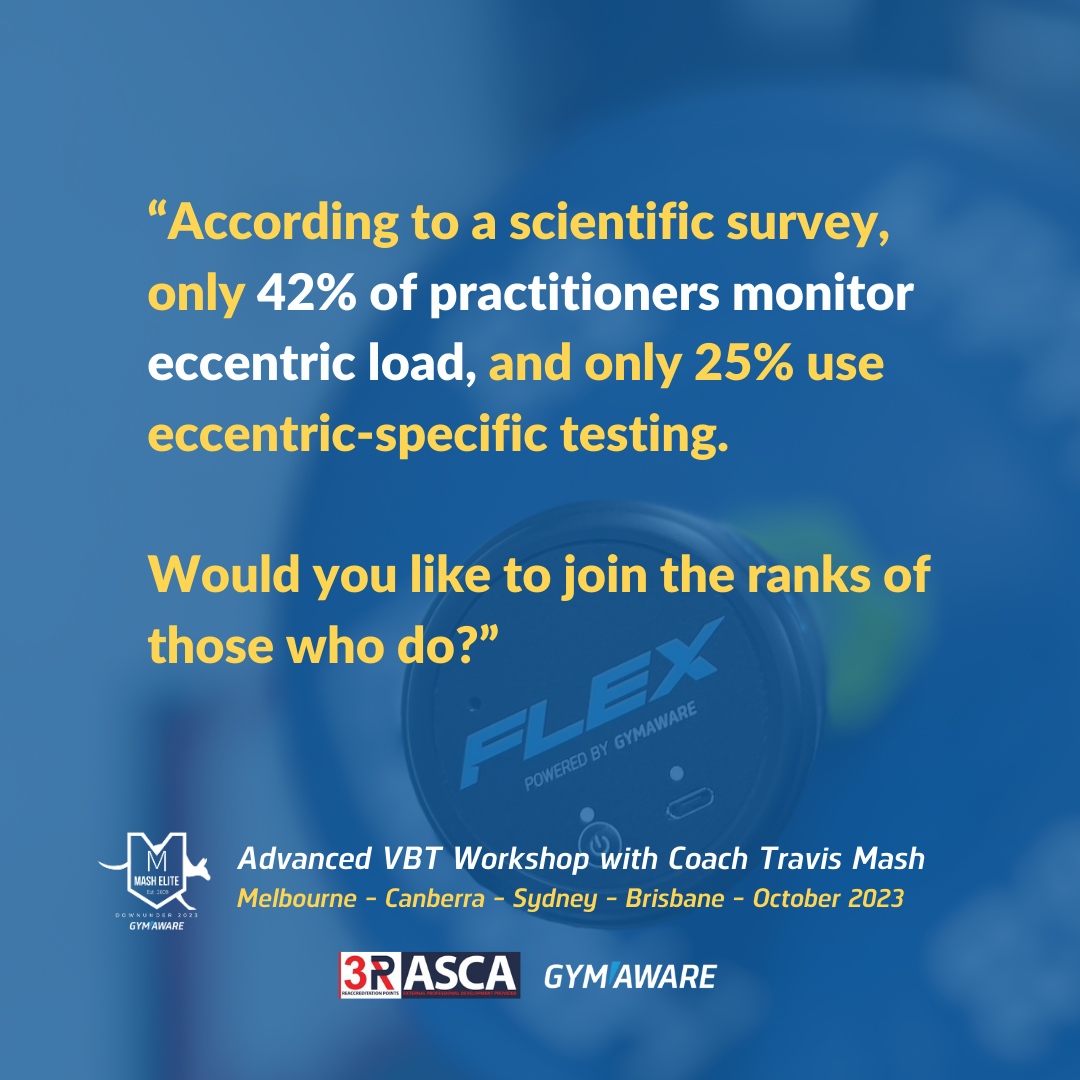GymAware's tweet image. Get ready for our upcoming Advanced #VBT Workshops, set to kick off in less than 1 WEEK! Eccentric training is just one of the many exciting topics we&apos;ll be covering. @mashelite 💥

Register NOW -&amp;gt; gymaware.com/advanced-vbt-w… (LIVESTREAM available)

#VelocityBasedTraining #Australia