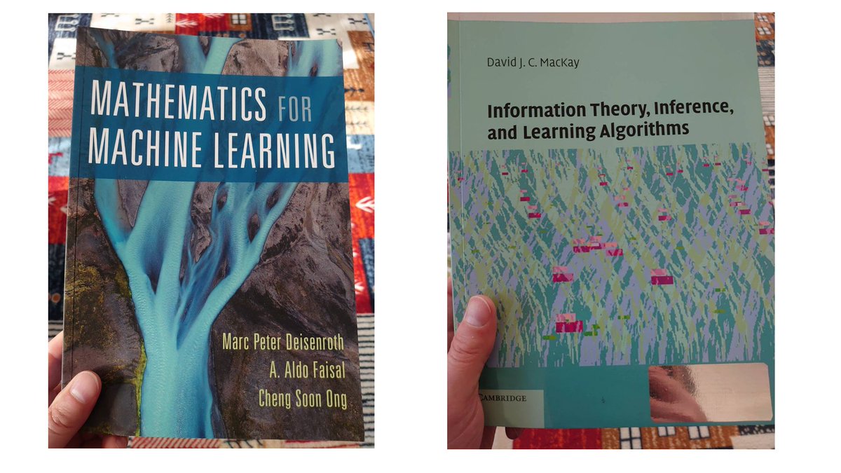 FrnkNlsn's tweet image. 🎉Two free masterpiece book PDFs for mathematical  ML/AI:  

-1/ "Mathematics for machine learning" (CUP, 2020).   mml-book.github.io   

-2/ "Information theory, inference and learning algorithms" by Sir MacKay combining Information Theory with ML inference.org.uk/itila/book.html