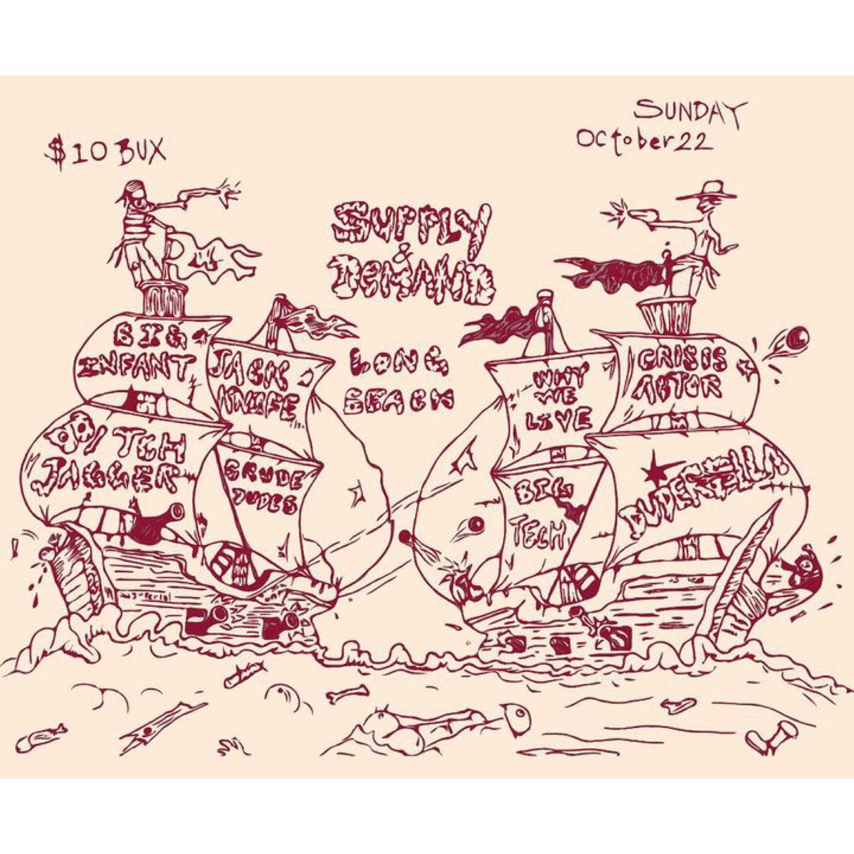 Annnnnnnd <a href="/crisisactor911/">Crisis Actor</a> is baaaaaaaack! We’ll be at Supply &amp; Demand on Sunday! Come early, pretty sure we’re on in the 8pm hour. Got some new material to test drive. See you there! 

📷: Rich Hayden 
#crisisactor #band #la #postpunk #music