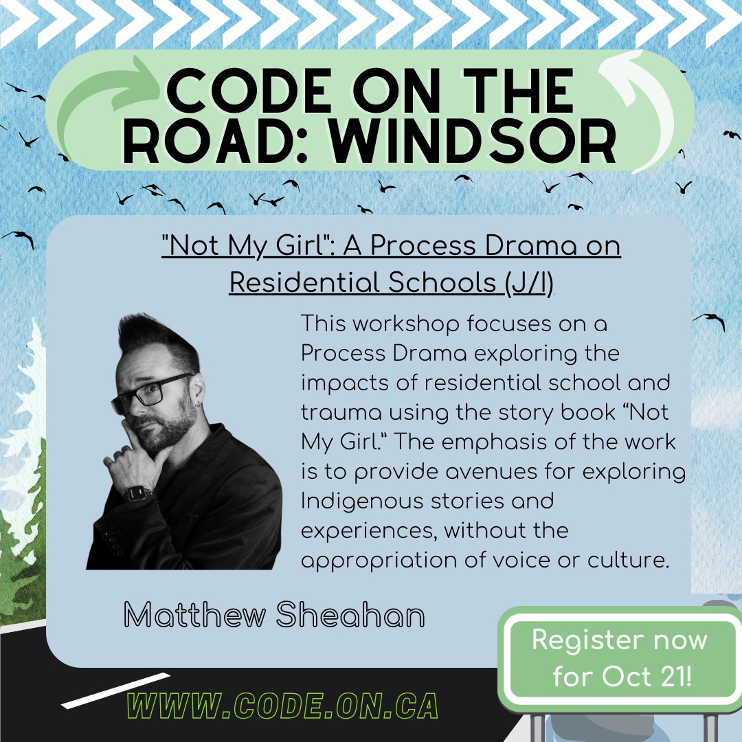 dramadancecode's tweet image. 📢 Meet our final three workshop presenters for #CODEontheROAD conference in Windsor&apos;s #dramaeducation track.

Join us Saturday October 21st 🗓 for a day of drama and dance and the sharing of ideas.

#theatreeducation #dramaeducation #teacherconference #ontarioteachers