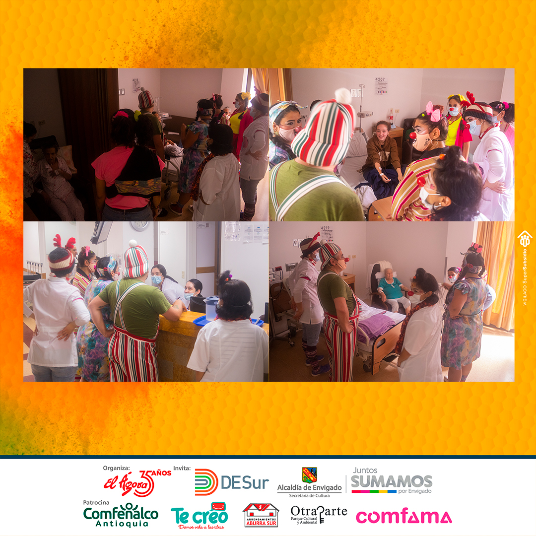 festiteatroenvi's tweet photo. #AsíVivimosElFestiteatro con los #ClownHospitalarios en el #HospitalMUA con @agiteteatro y nuestro voluntarios.
El Festiteatro Envigado organizado por #ElÁgora con el apoyo de
@AlcaldiaEnv
#Desur
@AburraSur
@ComfenalcoAnt
#TeCreo
@susoelpaspi
#ParqueOtraparte
@Comfama https://t.co/Crmt6ZySxJ