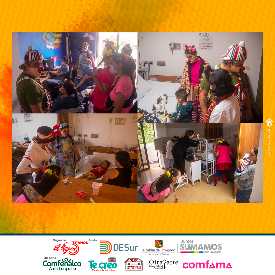 festiteatroenvi's tweet photo. #AsíVivimosElFestiteatro con los #ClownHospitalarios en el #HospitalMUA con @agiteteatro y nuestro voluntarios.
El Festiteatro Envigado organizado por #ElÁgora con el apoyo de
@AlcaldiaEnv
#Desur
@AburraSur
@ComfenalcoAnt
#TeCreo
@susoelpaspi
#ParqueOtraparte
@Comfama https://t.co/Crmt6ZySxJ