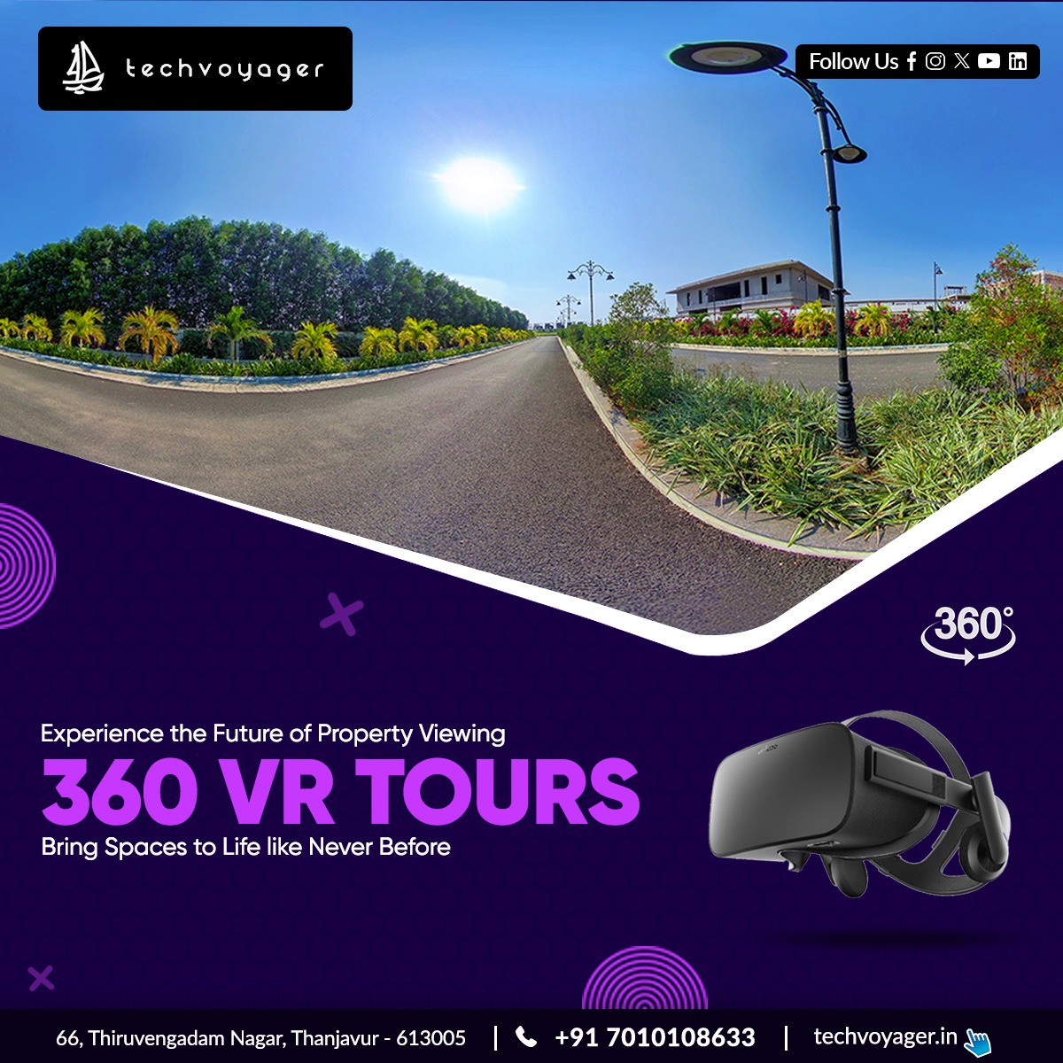 _TechVoyager_'s tweet photo. Dive into a realm of boundless imagination with Techvoyager's cutting-edge 360 VR services. Elevate your experiences and captivate your audience in a world of immersive wonders.
Book now
#360DegreeView #TechVoyages #VirtualSensation #BeyondBoundariesVR #TotalImmersiveness https://t.co/MLptrRLX5y