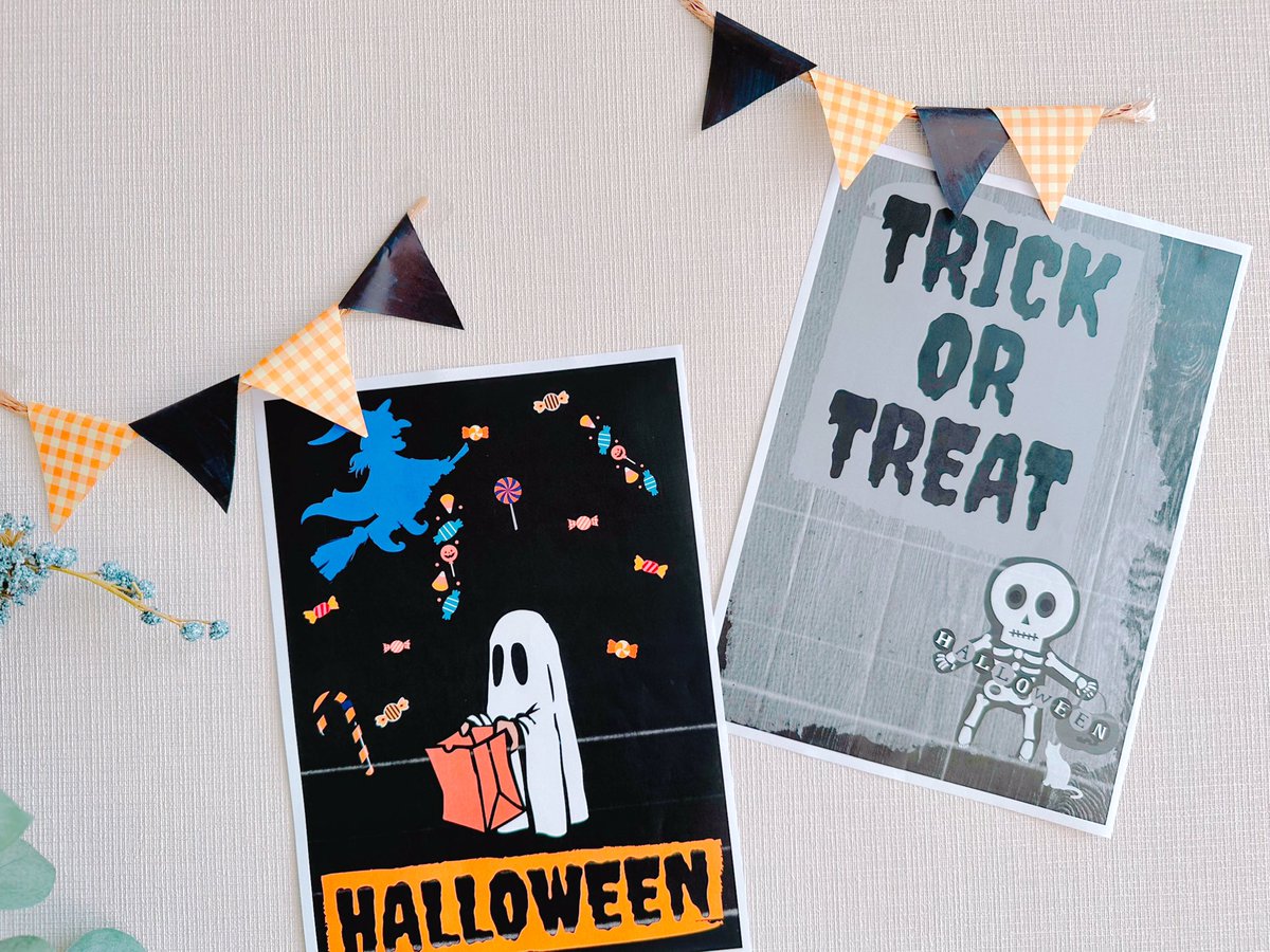 OrangeWorks2022's tweet photo. 玄関先もハロウィンぽくなってきました🎃
こちらも利用者様の作品です👻
可愛いー😍 https://t.co/QjB3DRkTD2