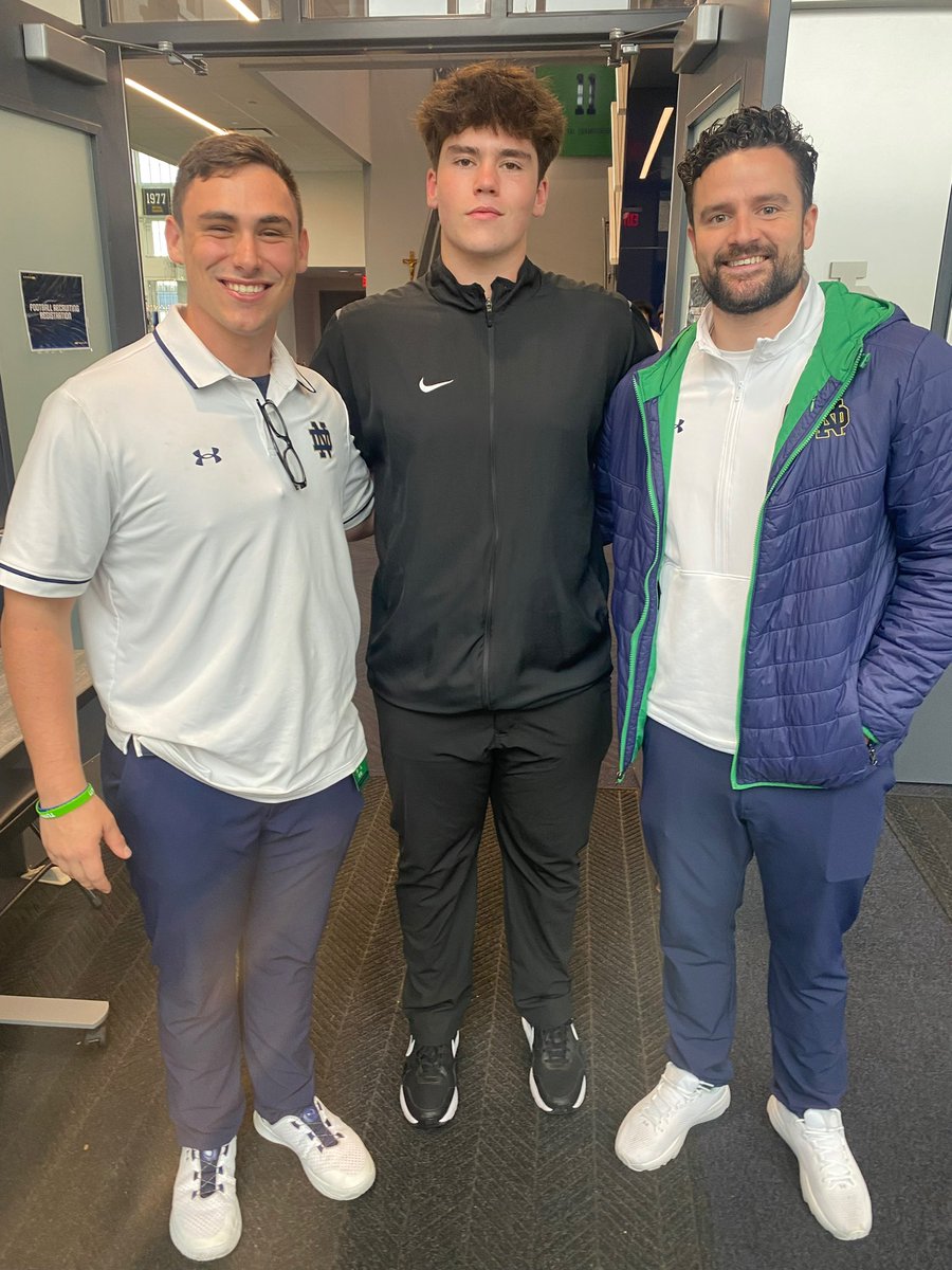 George Haseotes (@ghaseotes) on Twitter photo Had a great game day visit at <a href="/NDFootball/">Notre Dame Football</a> this past weekend! Thank you to the staff for making it a visit to remember! #GoIrish☘️ <a href="/Marcus_Freeman1/">Marcus Freeman</a> <a href="/CoachJoeRudolph/">Joe Rudolph</a> @ND_CalebDavis @coachdrebrown <a href="/TheMatt_V/">TheMatt_V</a>
<a href="/TomLoy247/">Tom Loy</a> Had a great game day visit at <a href="/NDFootball/">Notre Dame Football</a> this past weekend! Thank you to the staff for making it a visit to remember! #GoIrish☘️ <a href="/Marcus_Freeman1/">Marcus Freeman</a> <a href="/CoachJoeRudolph/">Joe Rudolph</a> @ND_CalebDavis @coachdrebrown <a href="/TheMatt_V/">TheMatt_V</a>
<a href="/TomLoy247/">Tom Loy</a>