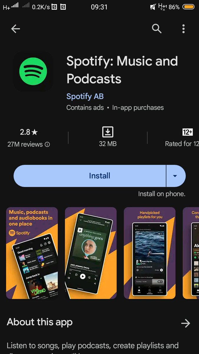 Thoratgoat's tweet photo. Ratings of spotify after removing free features of the app.
#UninstallSpotify https://t.co/LIR7u413lY