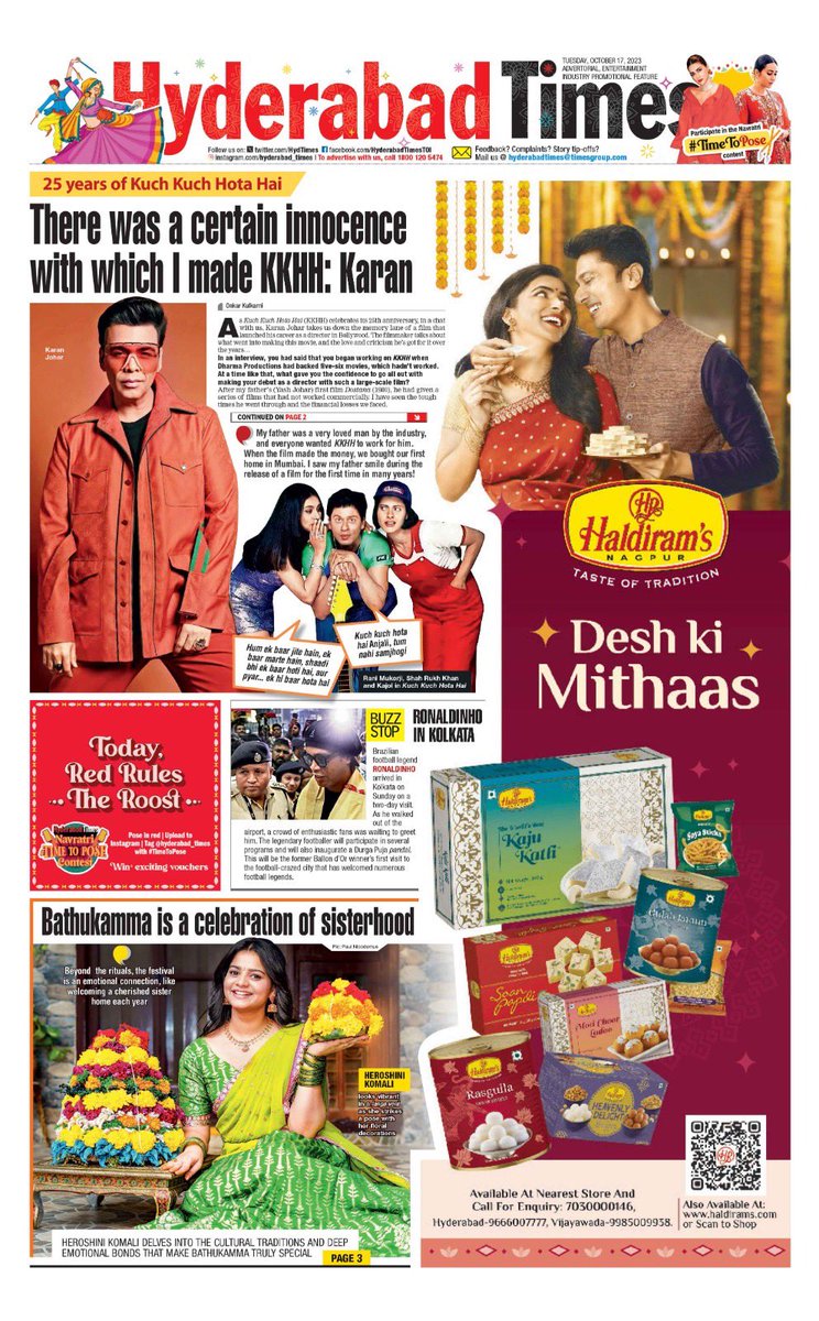 Check out the Hyderabad Times e-paper: epaper.timesgroup.com and head to E-times for more movie news: timesofindia.indiatimes.com/etimes

#HyderabadTimes #Epaper #TimesofIndia #Bollywood #Tollywood #Hyderabad #Hollywood #Bathukamma
