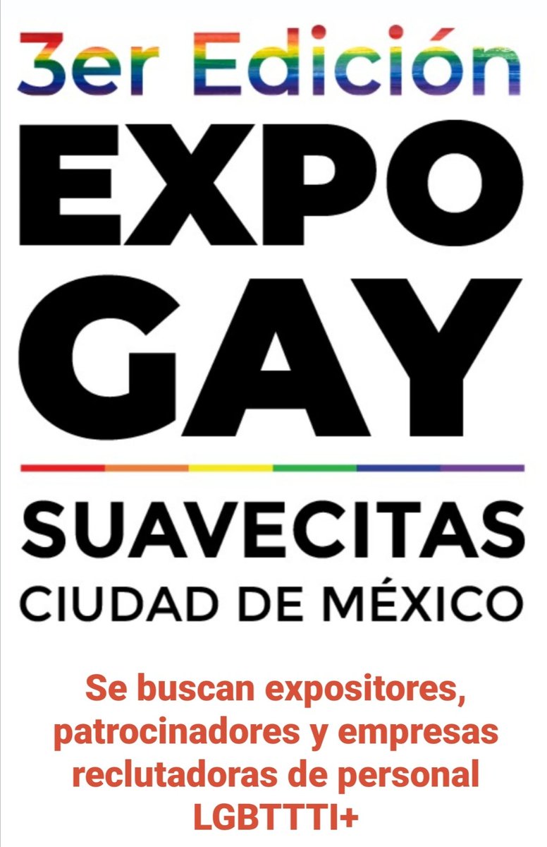 Más información al WhatsApp 5584145656
expogay.com.mx